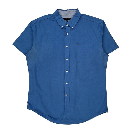Tommy Hilfiger Short Sleeve Shirt - XL Blue Cotton