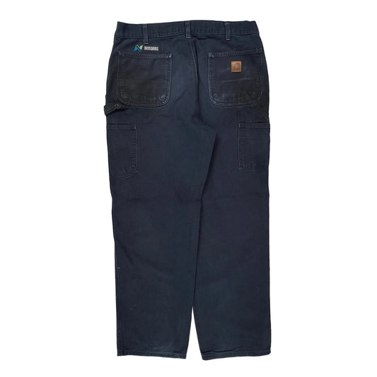 Carhartt Carpenter Trousers - 34W 32L Navy Cotton