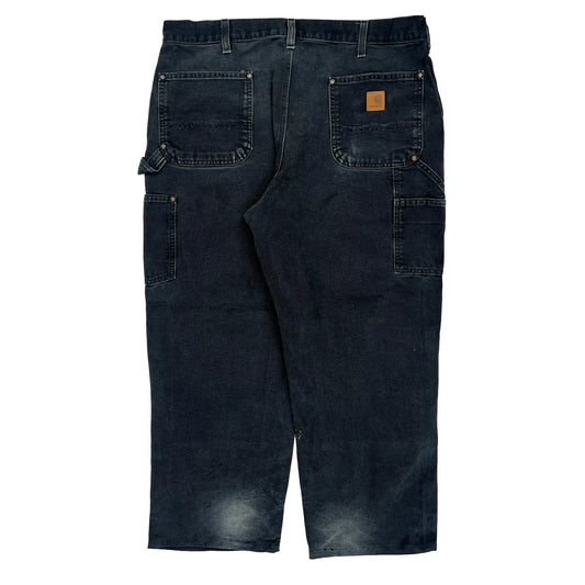 Vintage Carhartt Double Knee Carpenter Jeans - 38W 28L Black Cotton