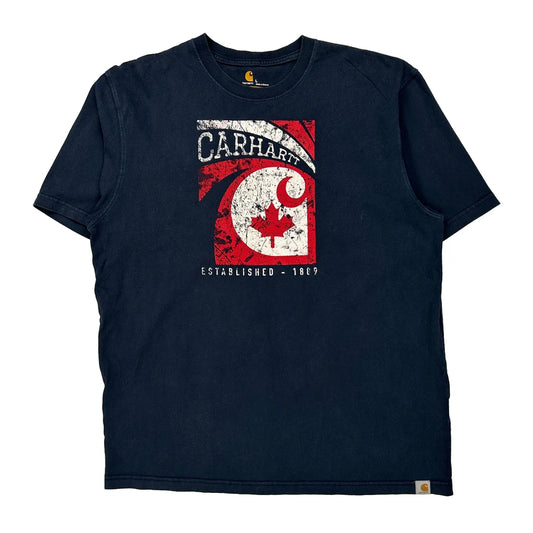 Carhartt Graphic T-Shirt - Large Black Cotton