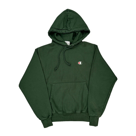 Reverse Weave Champion Hoodie - Small Green Cotton