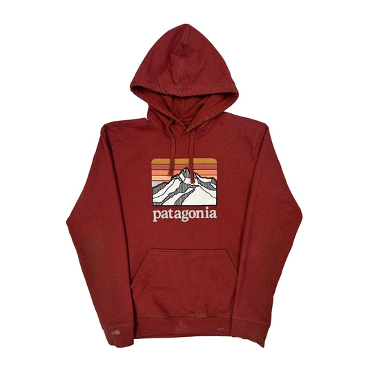 Patagonia Graphic Hoodie - Medium Red Cotton