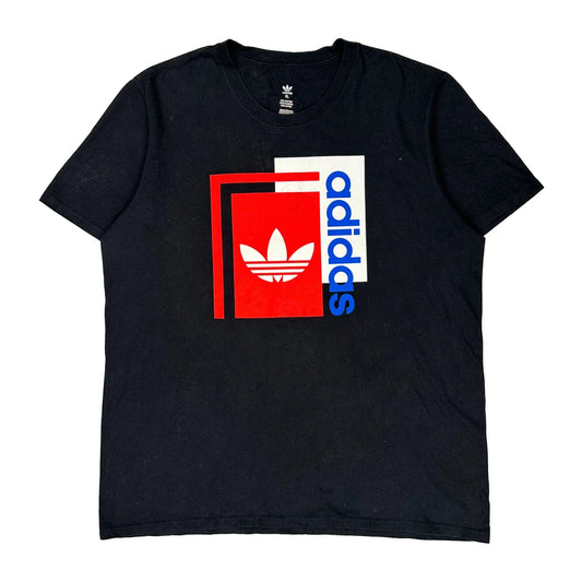 Vintage Adidas Graphic T-Shirt - XL Black Cotton