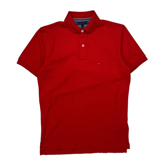Tommy Hilfiger Polo Shirt - Small Red Cotton