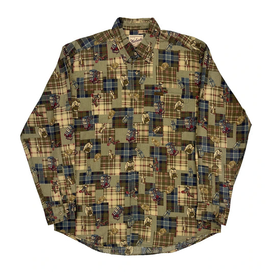 Woolrich Checked Patterned Shirt - Large Multicoloured Cotton