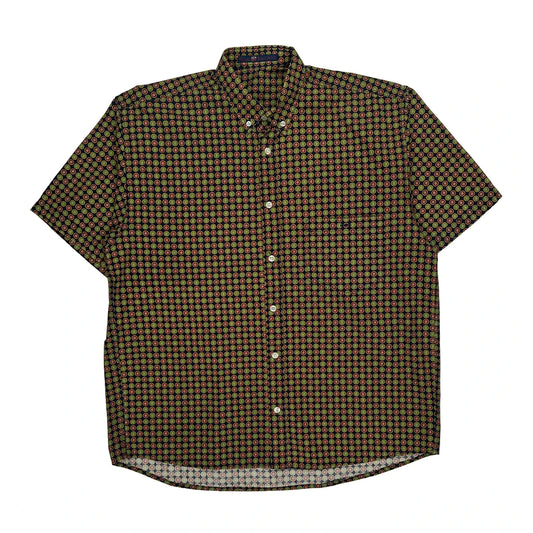 Vintage Unbranded Short Sleeve Shirt - XL Multicoloured Cotton