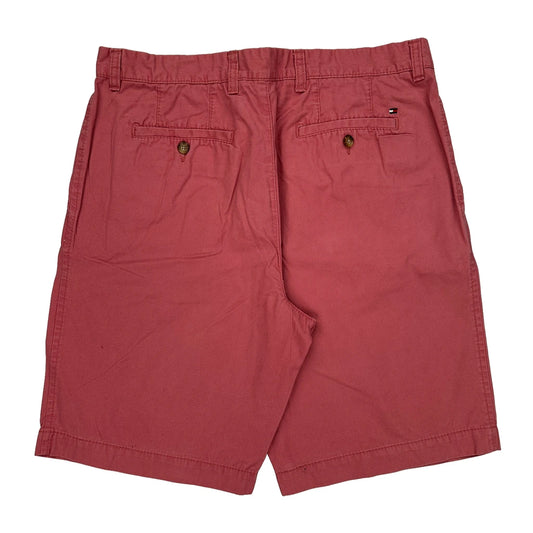 Tommy Hilfiger Chino Shorts - 34W 10L Red Cotton