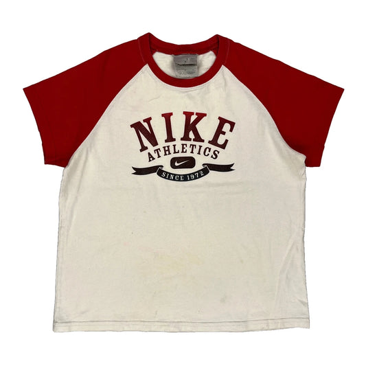 Nike Graphic T-Shirt - Small Red Cotton