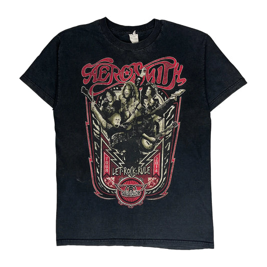 Aerosmith 2014 Unbranded Band T-Shirt - Medium Black Cotton