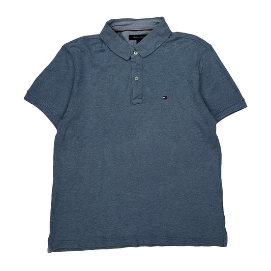 Vintage Tommy Hilfiger Polo Shirt - Medium Blue Cotton