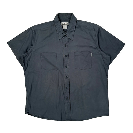 Carhartt Short Sleeve Shirt - XL Grey Cotton