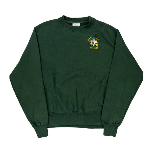 Reverse Weave Champion College Sweatshirt - Medium Green Cotton Blend