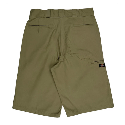 Dickies Baggy Chino Shorts - 33W 11L Khaki Polyester Blend