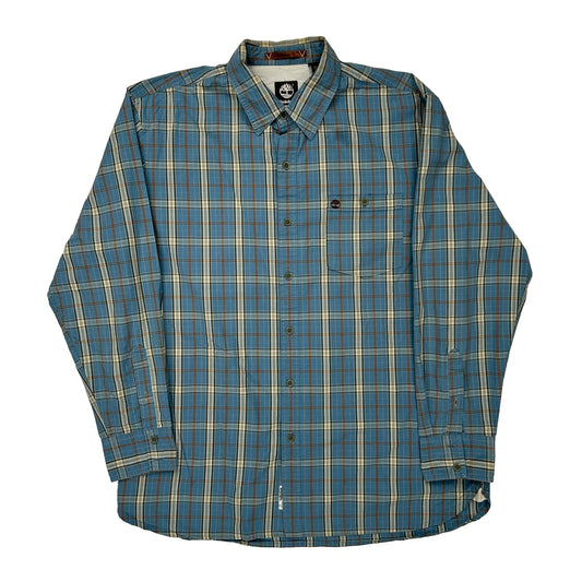 Timberland Checked Shirt - Large Green Cotton