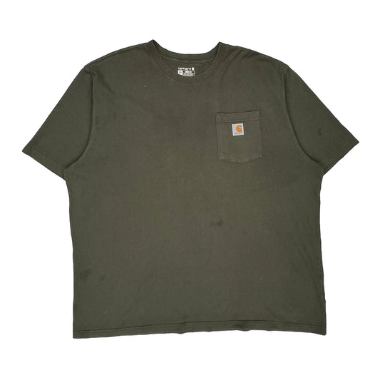 Carhartt T-Shirt - 2XL Green Cotton