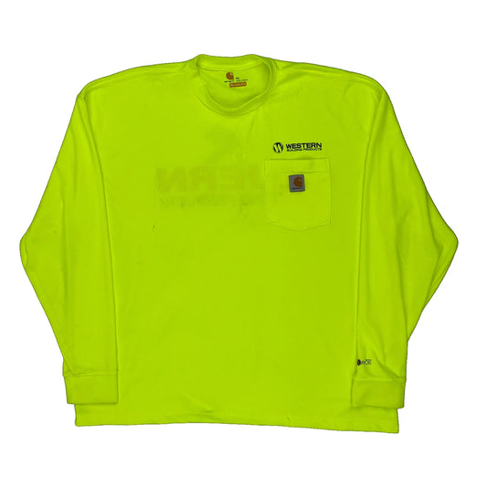 Building Products Carhartt Graphic Long Sleeve T-Shirt - XL Yellow Polyester