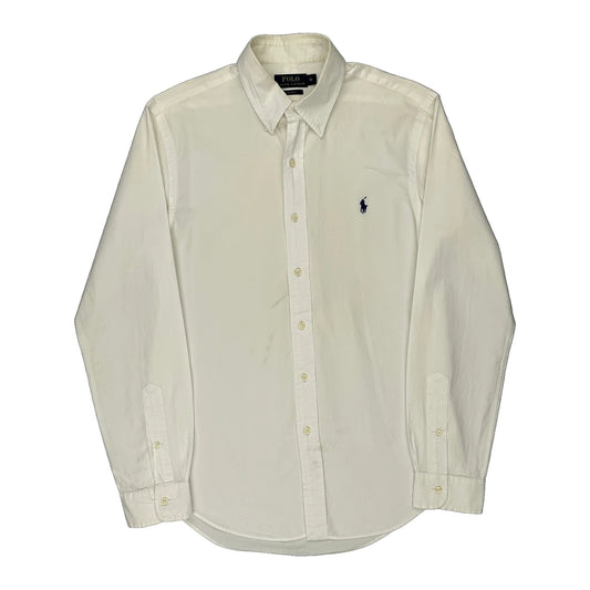 Ralph Lauren Slim Fit Shirt - Medium White Cotton