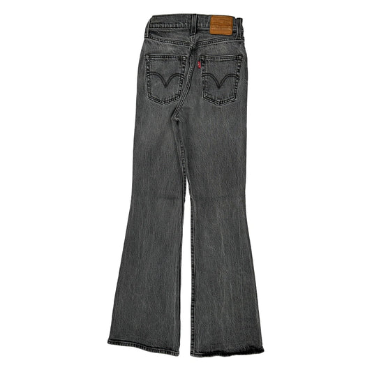 Levis Flared Jeans - 24W UK 6 Grey Cotton
