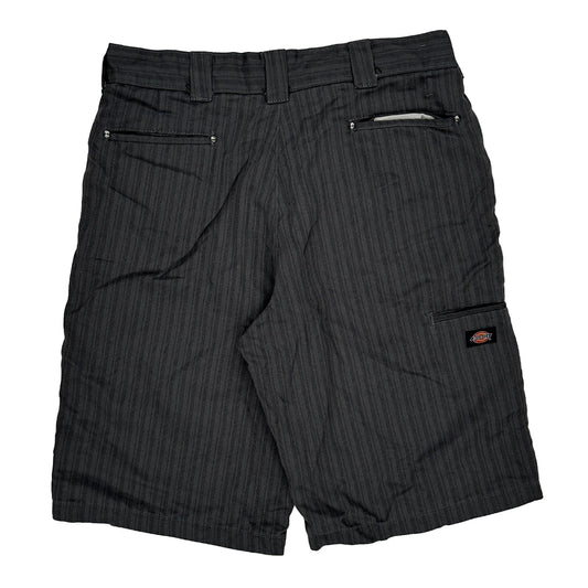 Dickies Pinstripe Shorts - 34W 12L Grey Polyester