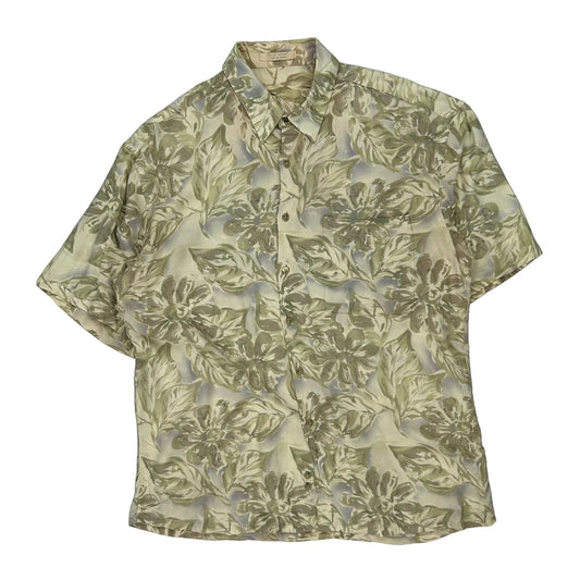 Tommy Bahama Hawaiian Shirt - Medium Beige Cotton