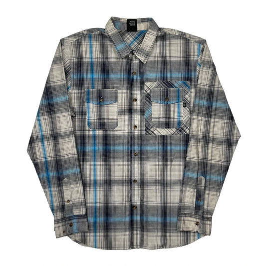 Vintage Oakley Checked Flannel Shirt - Medium Grey Cotton