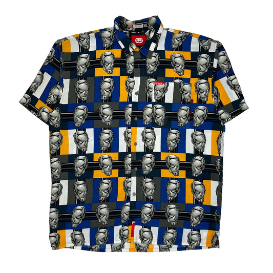 Vintage Ecko Unltd Graphic Shirt - 2XL Multicoloured Polyester
