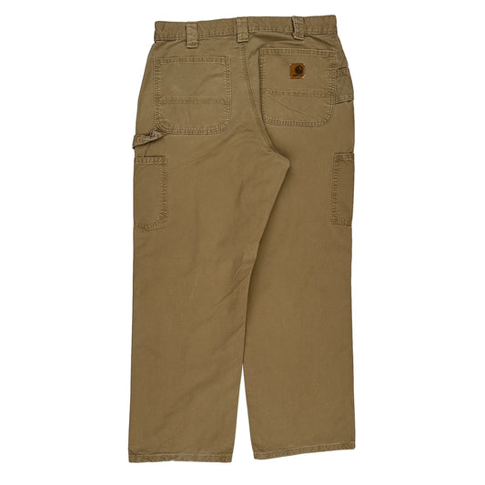 Carhartt Carpenter Trousers - 33W 29L Beige Cotton