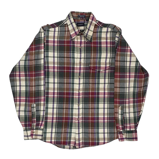 Gant Checked Flannel Shirt - Large Multicoloured Cotton