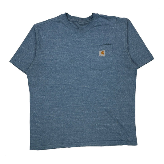 Carhartt T-Shirt - XL Blue Cotton Blend