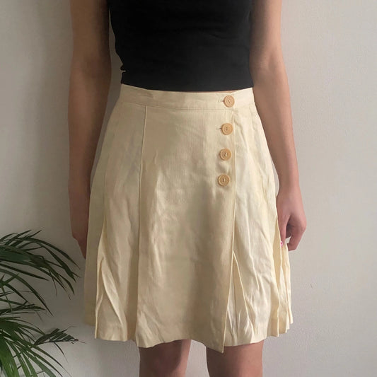 Vintage yellow Anytime Mini Skirt - womens 28" waist