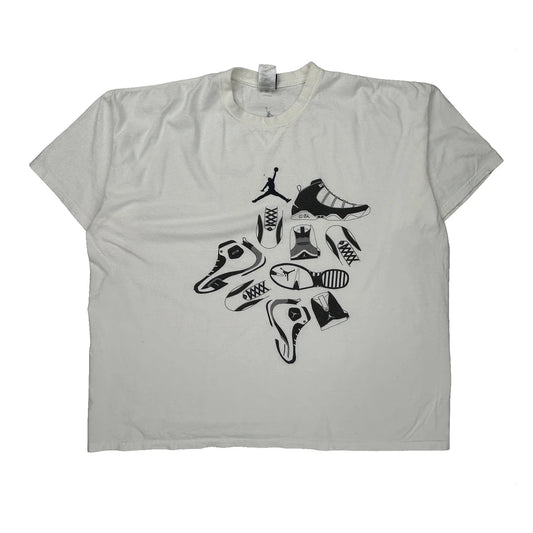 Air Jordan Sneakers Graphic Jordan Graphic T-Shirt - 3XL White Cotton