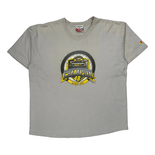 Chase Authentics Nascar T-Shirt - 2XL Grey Cotton