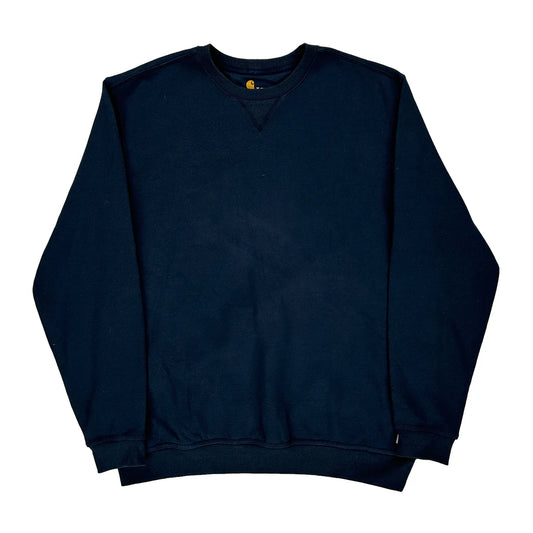 Carhartt Tall Sweatshirt - XL Navy Cotton Blend