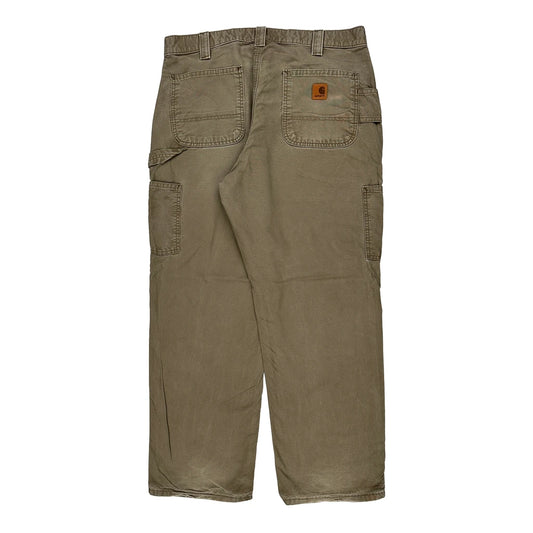 Carhartt Carpenter Trousers - 36W 30L Khaki Cotton