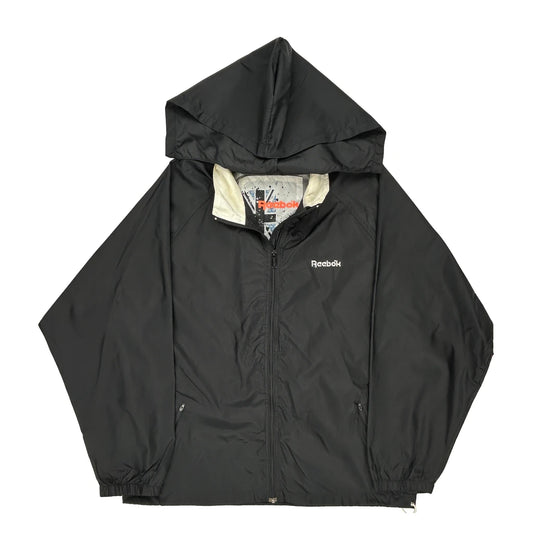 Union Jack Print On The Inner Lining Reebok Jacket - XL Black Nylon