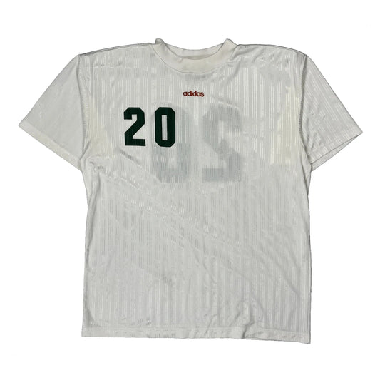 Vintage Number 20 Adidas Football Jersey - XL White Polyester