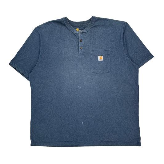 Carhartt T-Shirt - 2XL Blue Cotton
