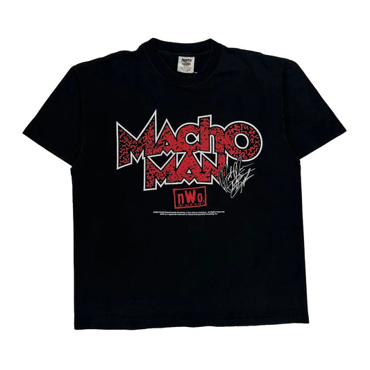Vintage Macho Man Nwo Oneita Single Stitch T-Shirt - Large Black Cotton
