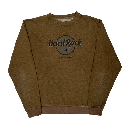 Punta Cana Hard Rock Cafe Sweatshirt - XL Brown Cotton Blend