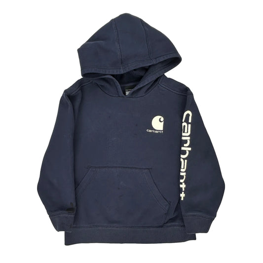Age 8-10 Carhartt Hoodie - Small Navy Cotton