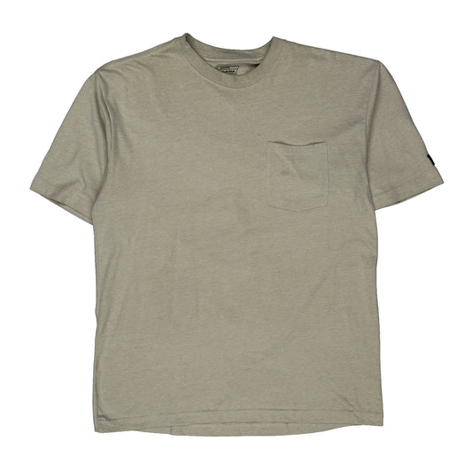 Vintage Dickies T-Shirt - XL Beige Cotton Blend