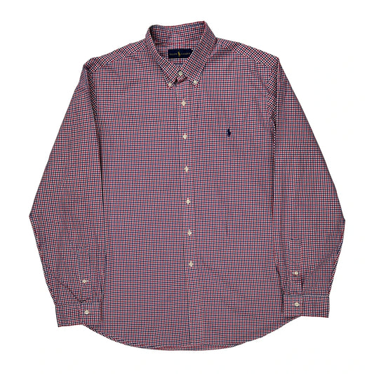 Ralph Lauren Checked Shirt - 2XL Blue Cotton