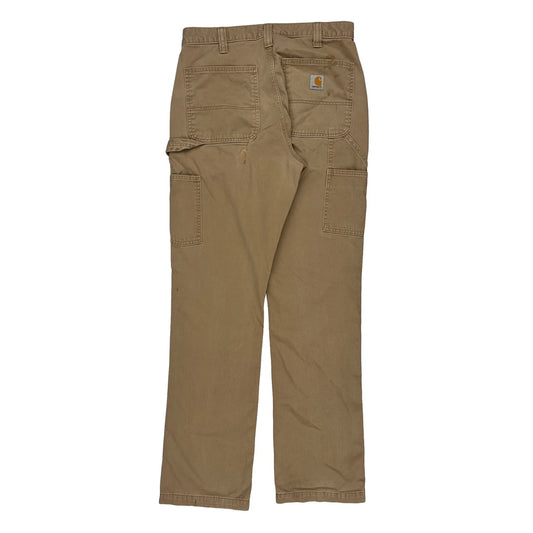 Relaxed Fit Carhartt Carpenter Trousers - 32W 34L Beige Cotton