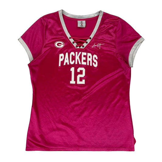 Green Bay Packers Nfl Jersey - Large Pink Polyester