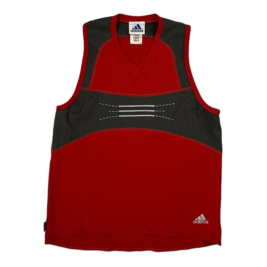 Adidas Football Shirt - Large Grey Polyester