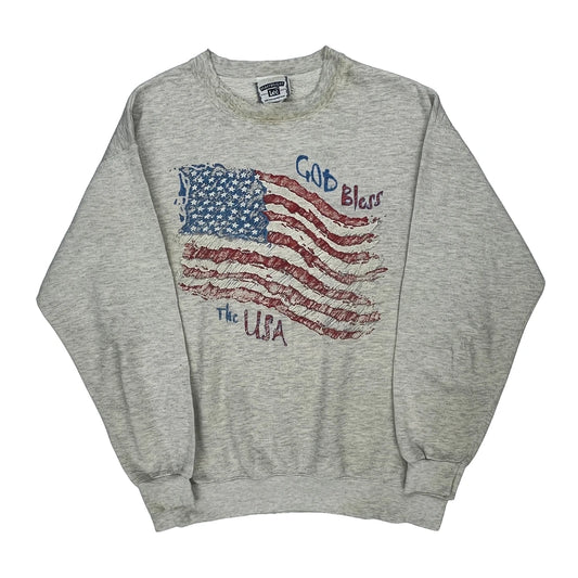 Lee Graphic Sweatshirt - Large Grey Cotton
