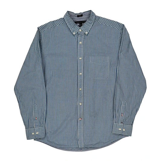 Tommy Hilfiger Checked Shirt - Large Blue Cotton