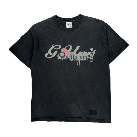 Gorilla Unit Reebok Graphic T-Shirt - Medium Black Cotton