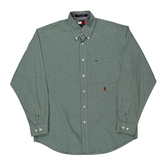 Tommy Hilfiger Checked Shirt - Medium Green Cotton