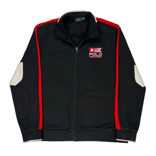 Ralph Lauren Zip Up - 2XL Black Cotton